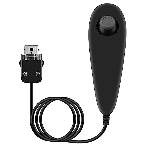 OSTENT Motion Based Wired Nunchuck Controller - Black Nintendo Wii