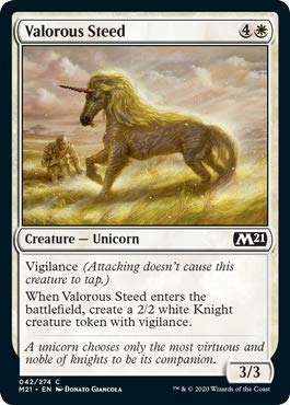 Wizards of the Coast Valorous Steed - Core Set 2021 Regular