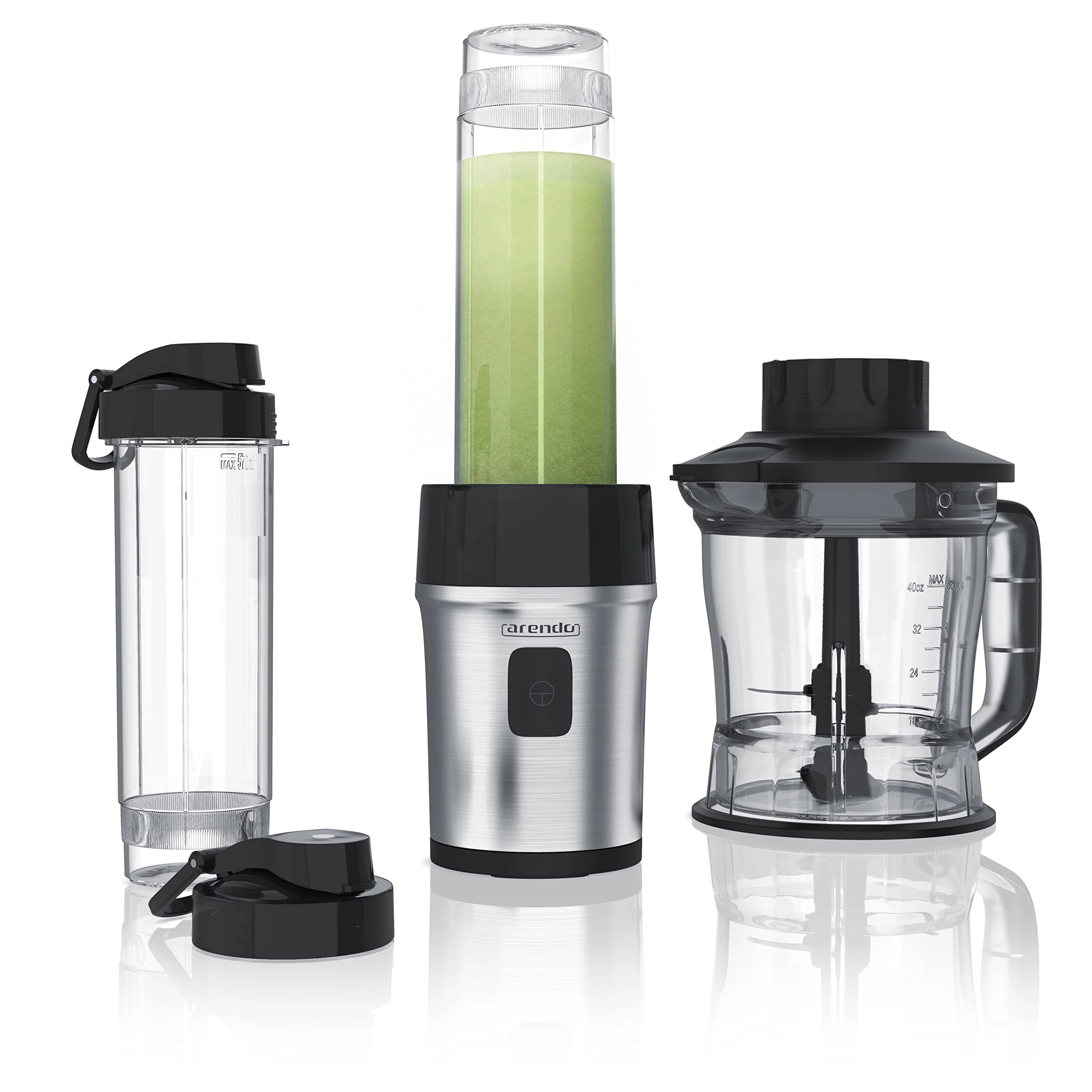 Arendo 2-in-1 stainless steel blender - 1.2L 700W