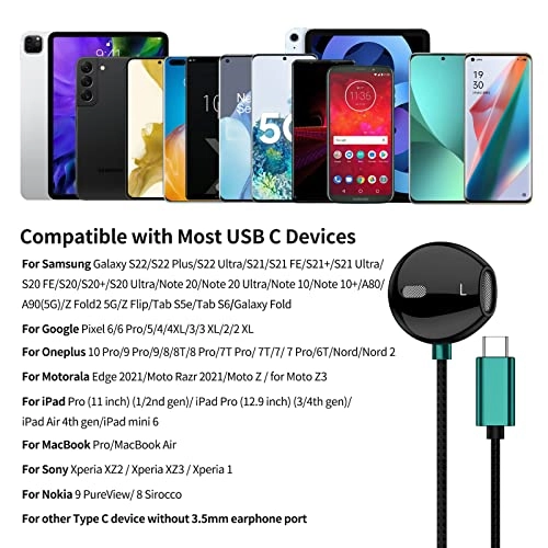 USB C Earbuds Wired Earbud