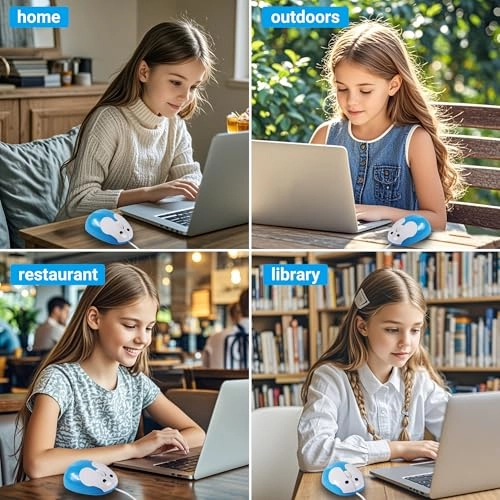 Cute Rabbit Shape Wired Mouse - USB