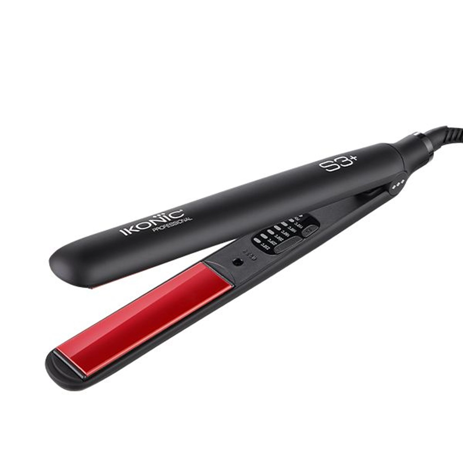Ikonic S3+ - Ceramic Hair Straightener Black/Red