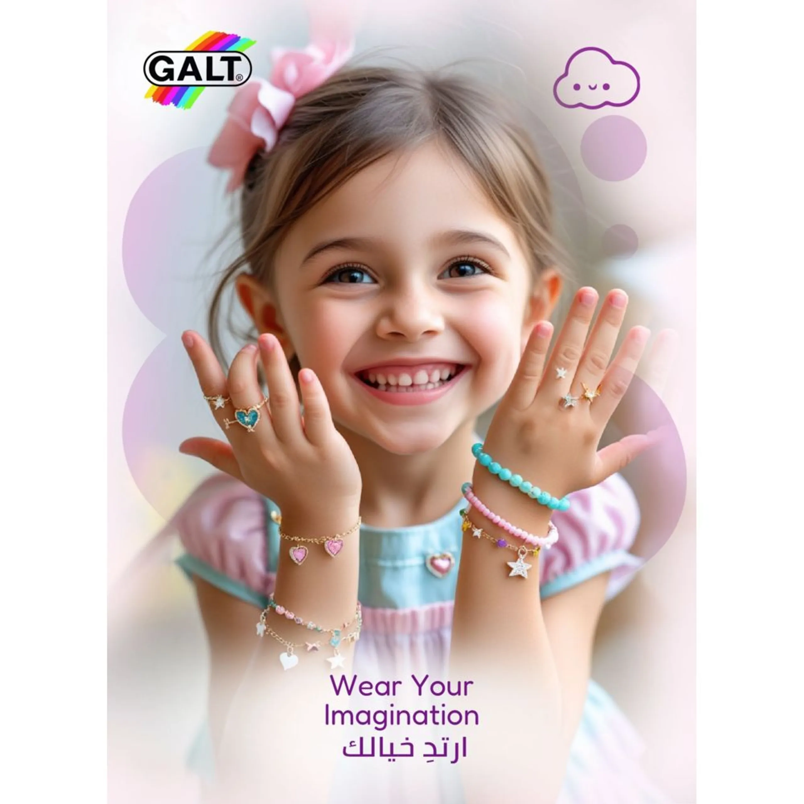 DIY Charm Jewellery Set - 18 metal charms 300 beads