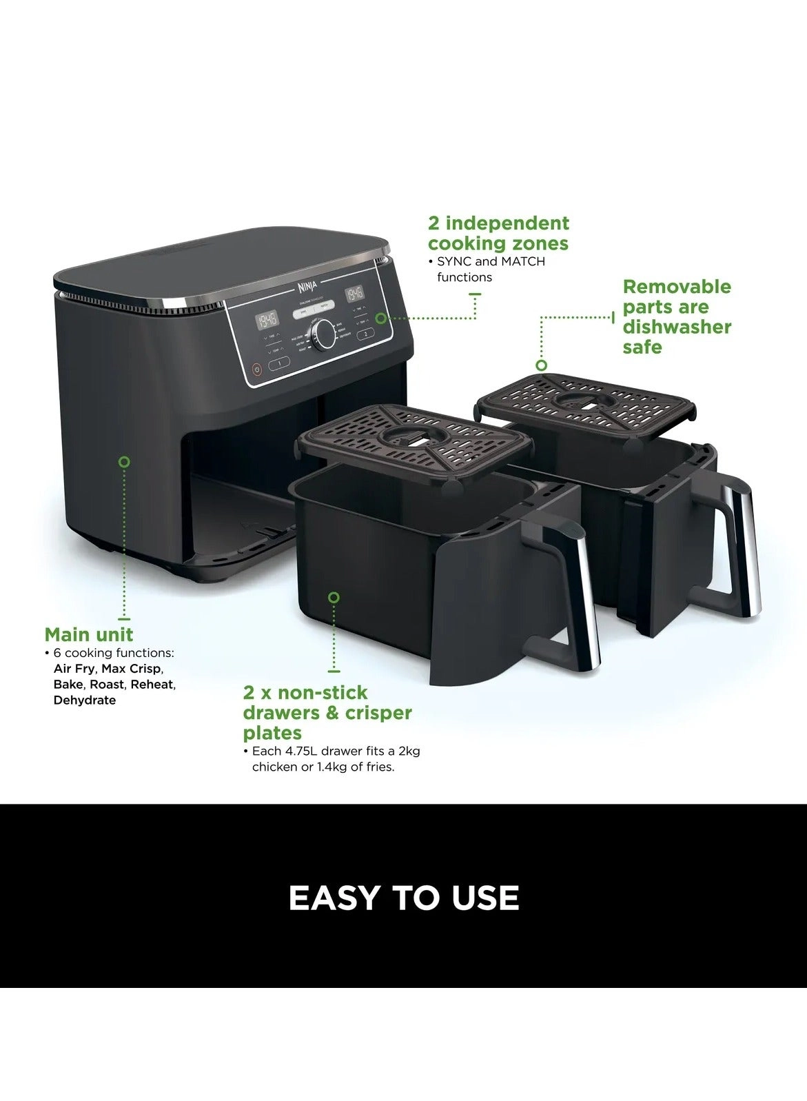 Foodie Max Dual Zone AF400ME