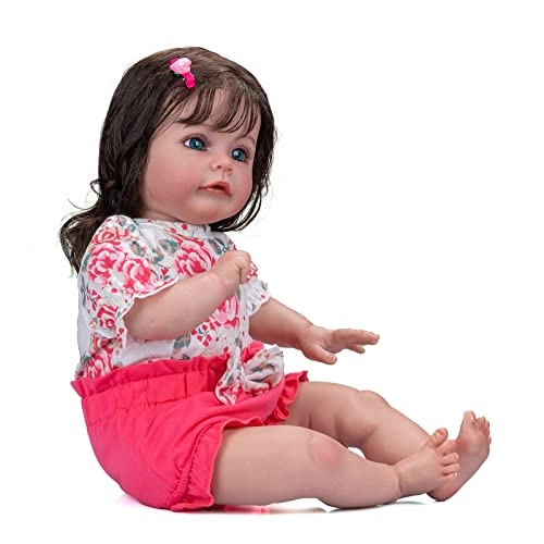 Sue-Sue Reborn Doll - 24 Inch (61 cm) hand-rooted fibre hair Blue Eyes