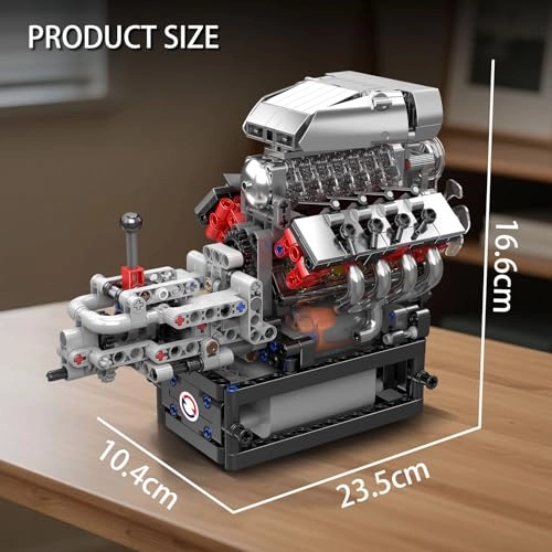 V8 Engine - Gearbox Working Pistons