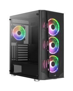 Aerocool Aero Prism-G-BK-v3 - full tempered glass side panel