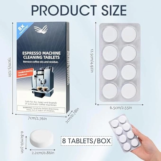 Coffee Machine Descaling Tablets - 8Pack Universal