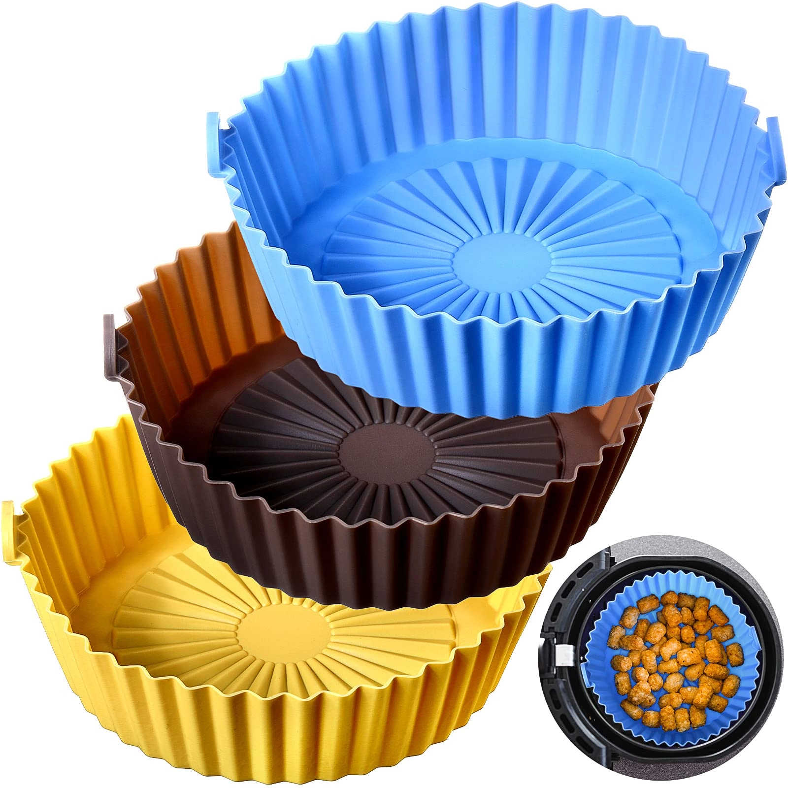 Sawysine Air fryer silicone pot - Silicone 3 piece(s)