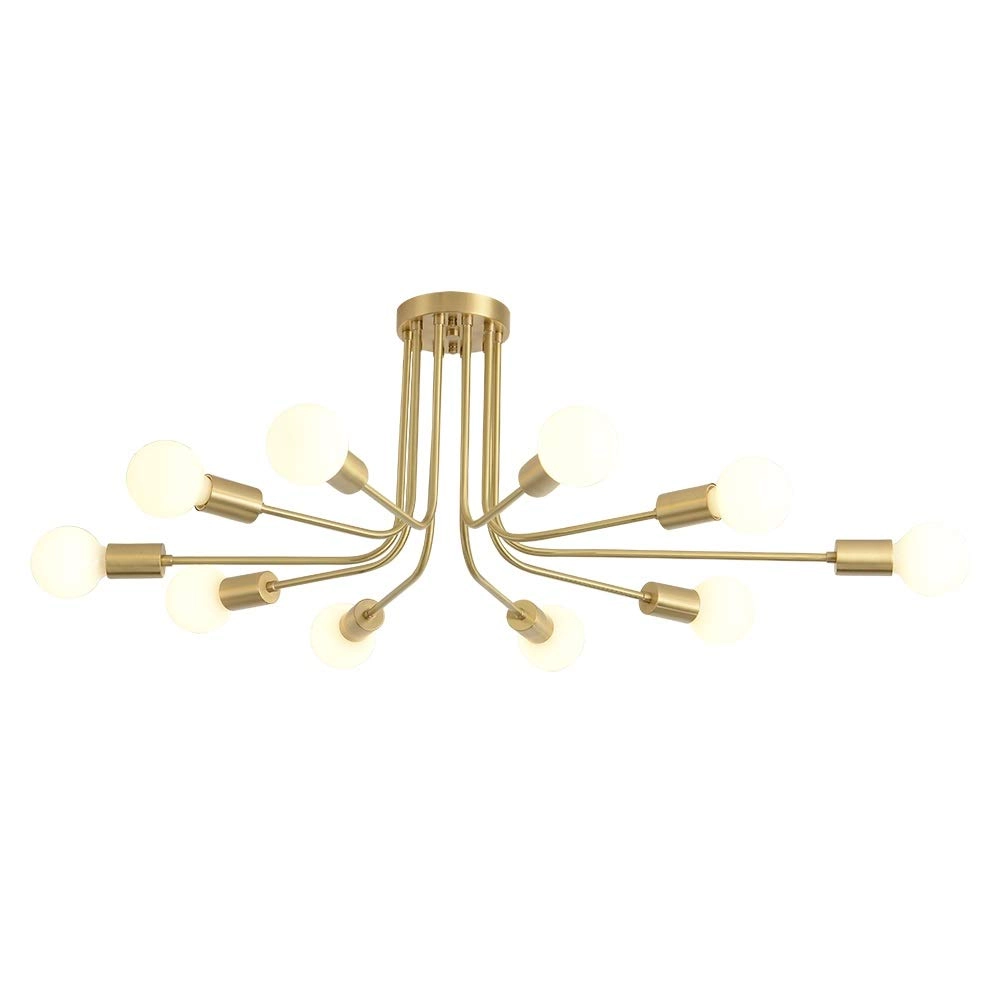 Full Copper Glass Chandelier - 7 Heads 90*27*30cm