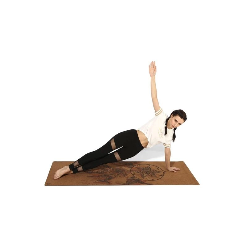 Ahimsa Aum Cork Yoga Mat - Premium cork and Natural Tree Rubber 3mm