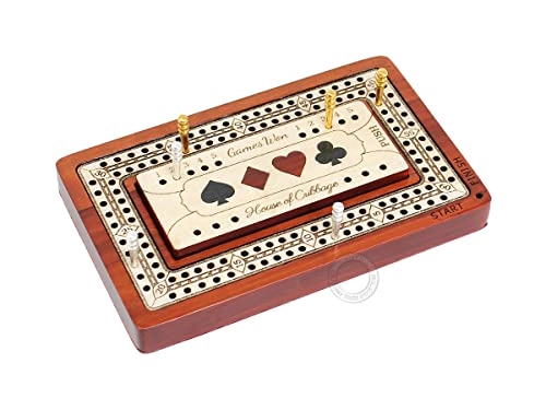 Cribbage Board - 2 Track 60 Points Bloodwood / Maple Wood