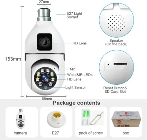 Dual Lens WiFi IP 360° Camera