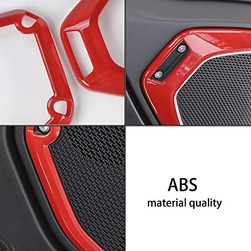 Top Speaker Audio Surround Trim - for Jeep JL Wrangler JL JLU Gladiator JT 2018 2019 2020 2021 Orange (2pcs/Set)