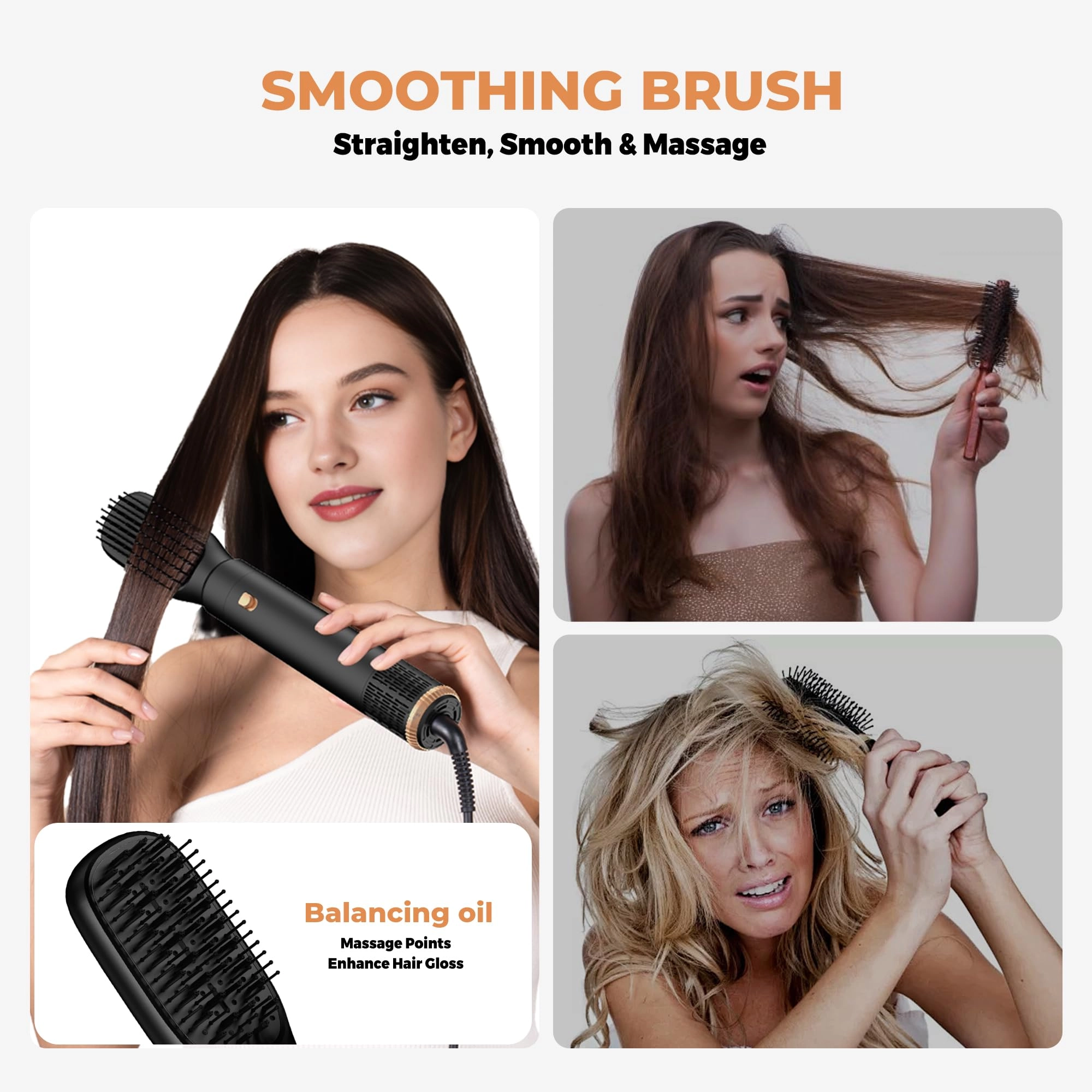 5 in 1 Hair Dryer Brush Set - Gold 700 watts