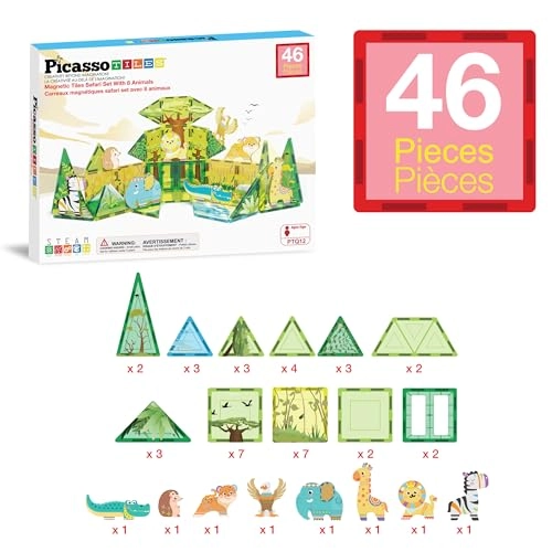 Magnet Tile Building Block - Safari 46pcs