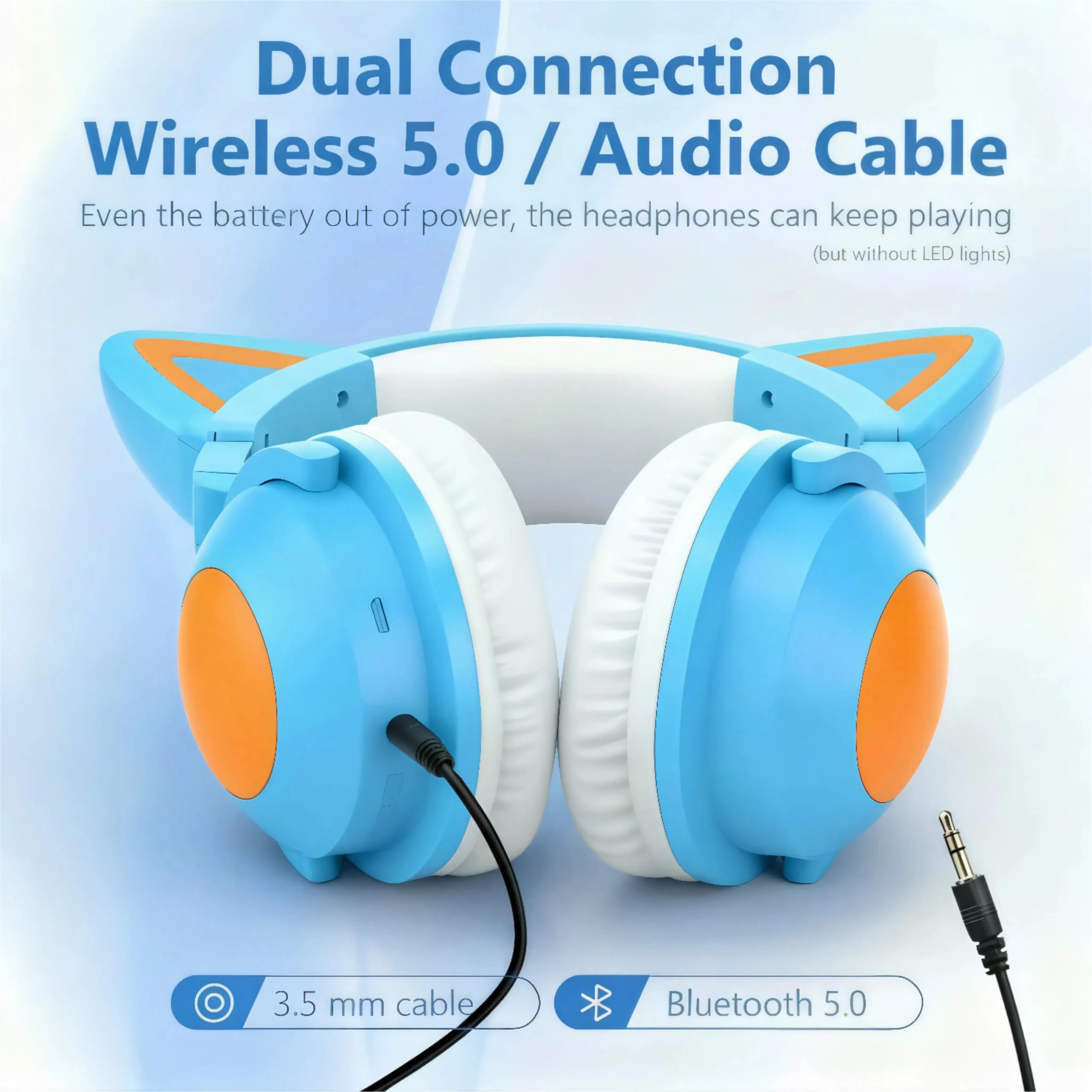 Cat Ear Bluetooth Headphones Wireless Headphone