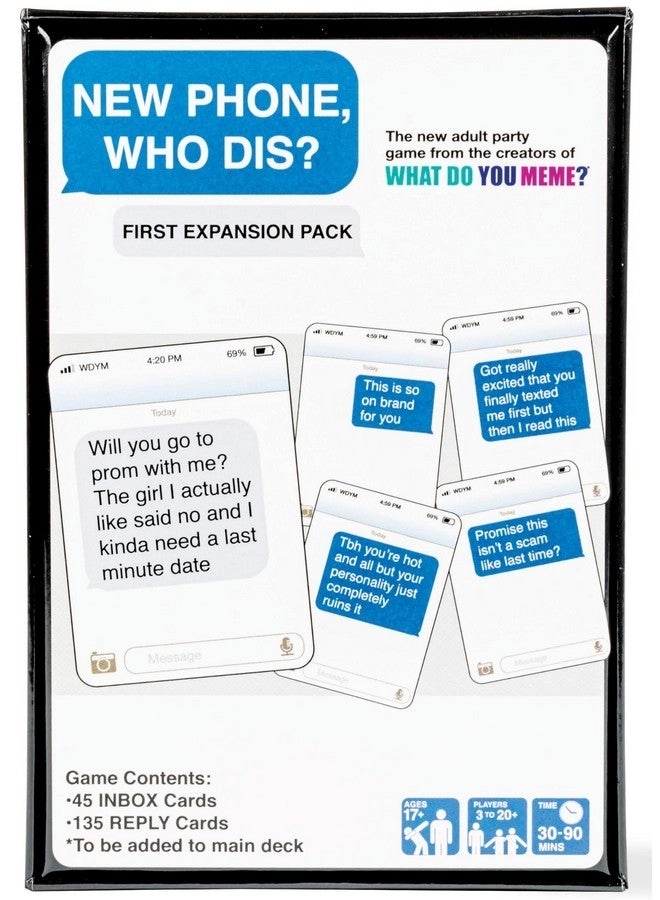 New Phone, Who Dis? Expansion Pack - 45 Inbox Cards And 135 Reply Cards