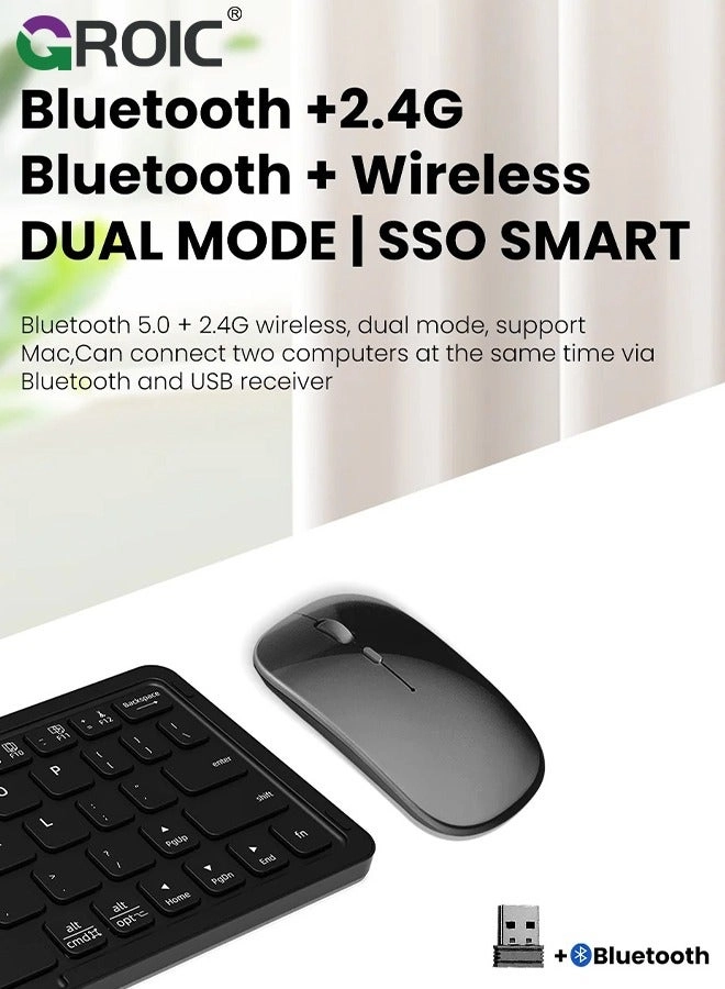 Foldable Bluetooth Keyboard and Mouse Combo - Wireless