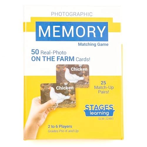 On The Farm Memory Card Game - 3 years and up 54 pieces