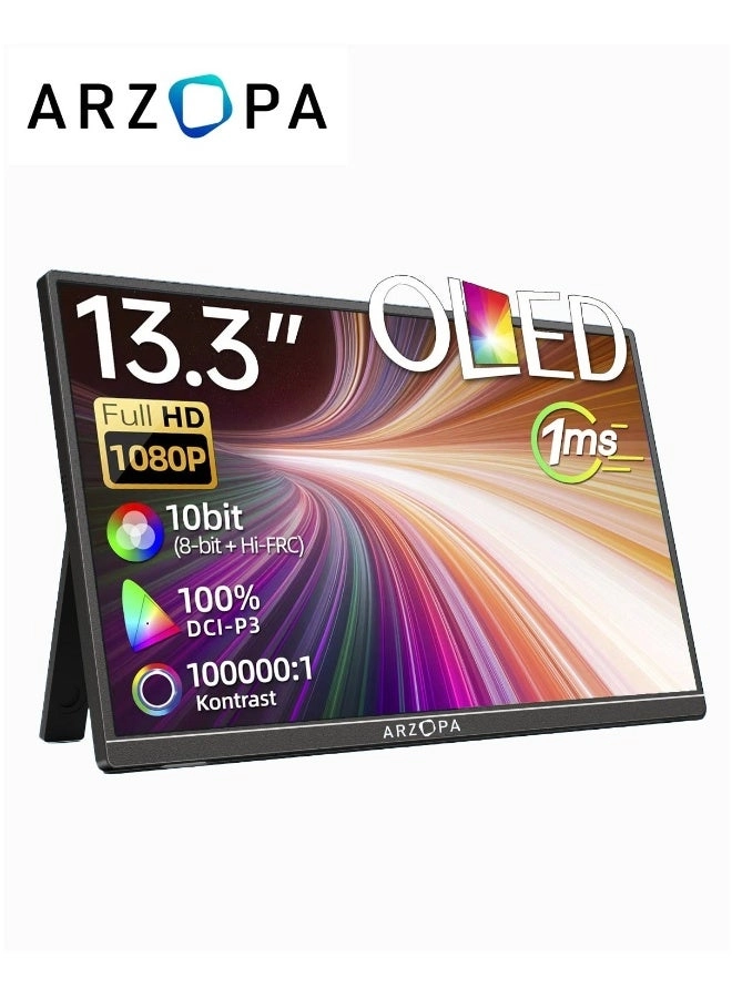 ARZOPA OLED Portable Monitor - 13.3inch FHD