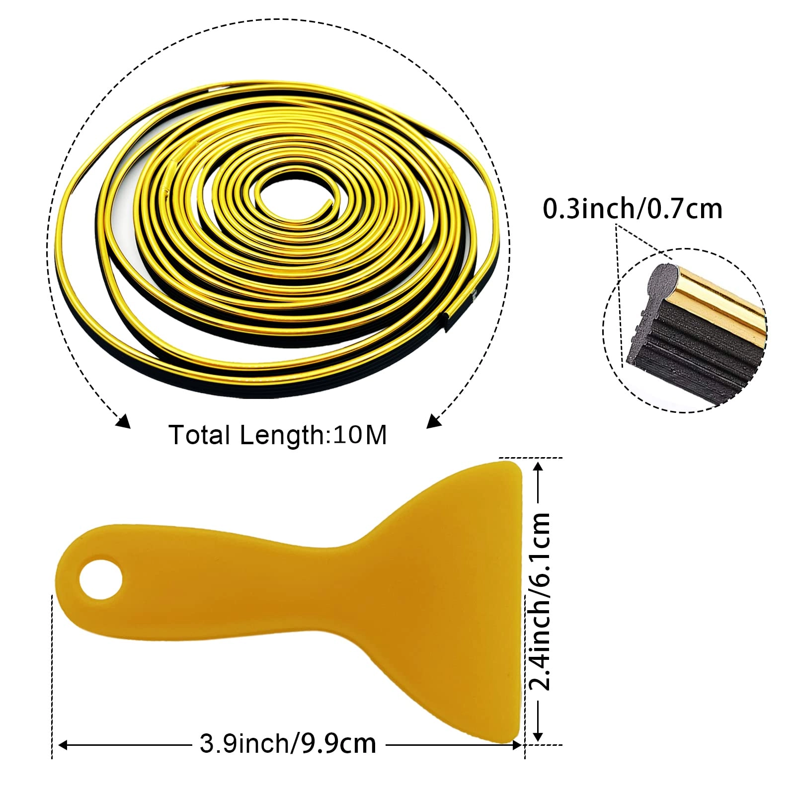 Car interior trim strip