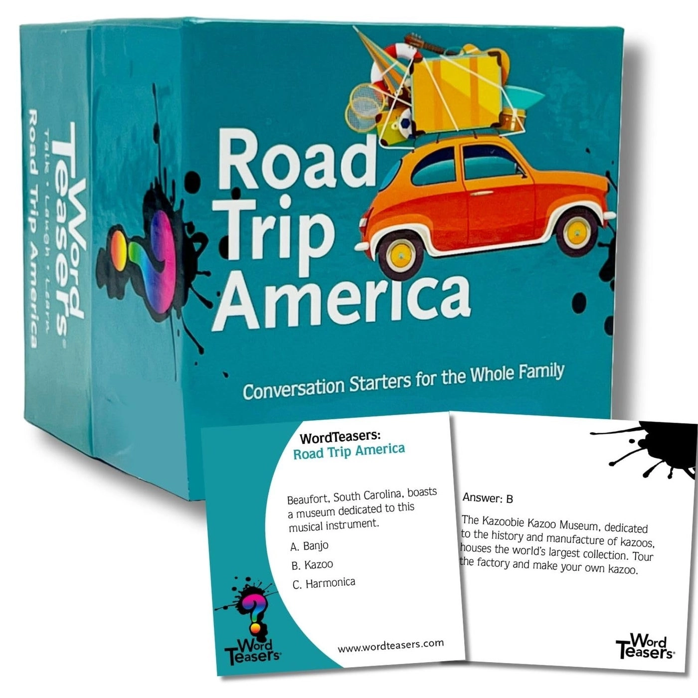 WordTeasers Road Trip America - Conversation Cards 150 Questions