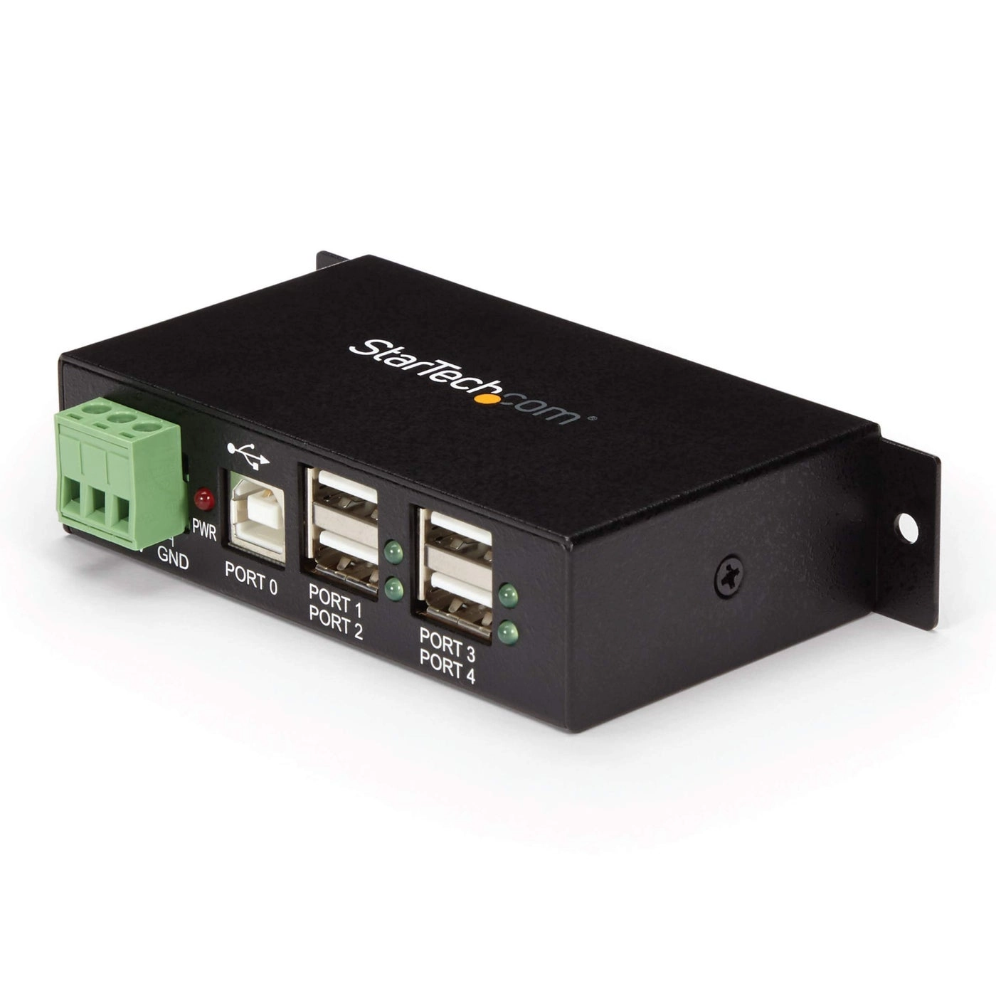 StarTech.com 4-Port USB 2.0 Hub - Metal Industrial Din Rail Mountable