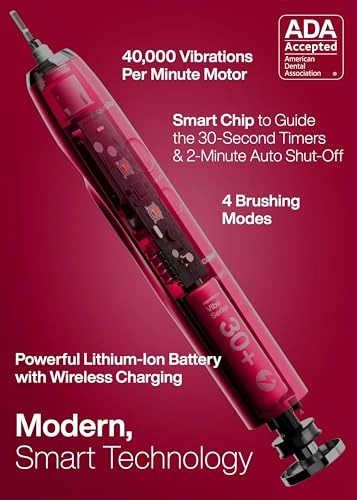 Vibe Series - 40000 VPM Wireless Charging 8 Brush Heads