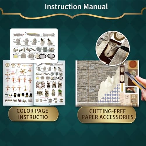 3D Wooden Puzzle Bookshelf Insert - Library of Books 1:24