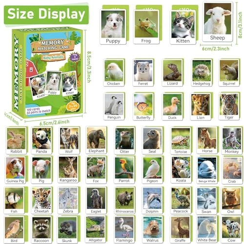 Memory Matching Game - 3 years and up 100 pieces