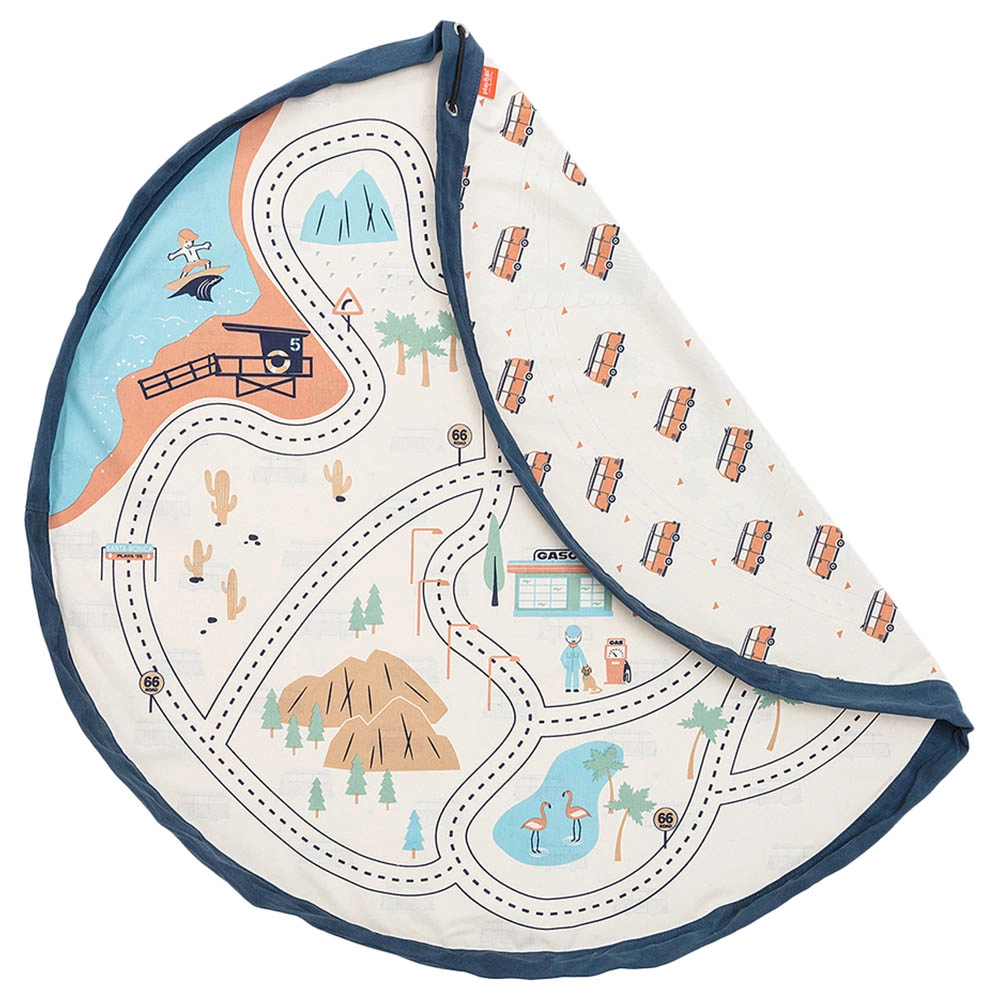 Play&Go Playmat & Storage Bag - L.A. Road Map Suitable for 3 years and above