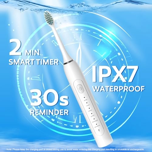 Sonic Electric Toothbrush - 6 Modes 8 Brush Heads