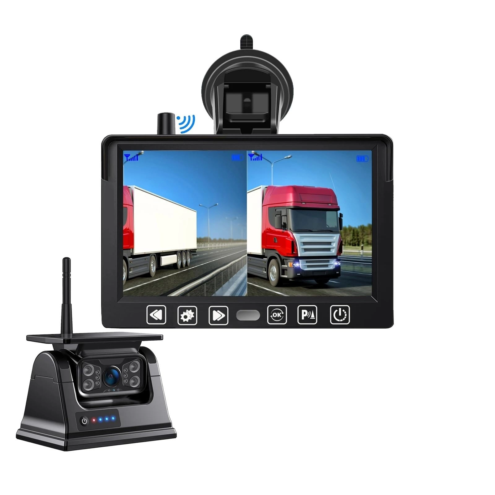 SHAKLZOP Digital Wireless Solar Backup Camera - Night Vision Wireless 1080P