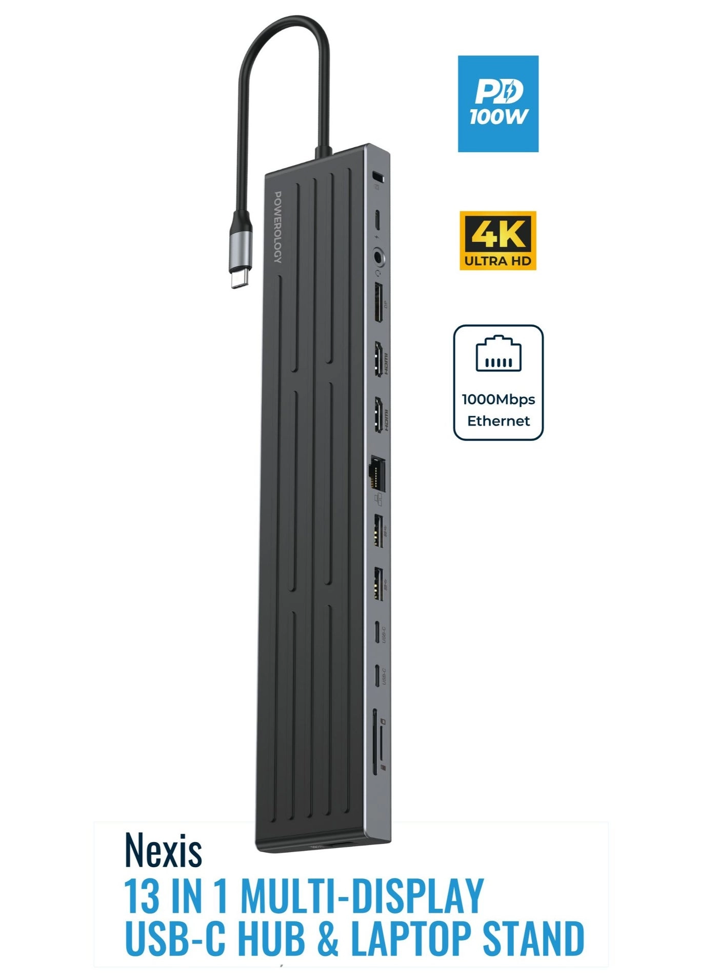 Powerology Nexis - USB Type C Windows, Mac, iOS, Android