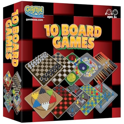 10 in 1 Board Game Set - Travel-Friendly Multicolor