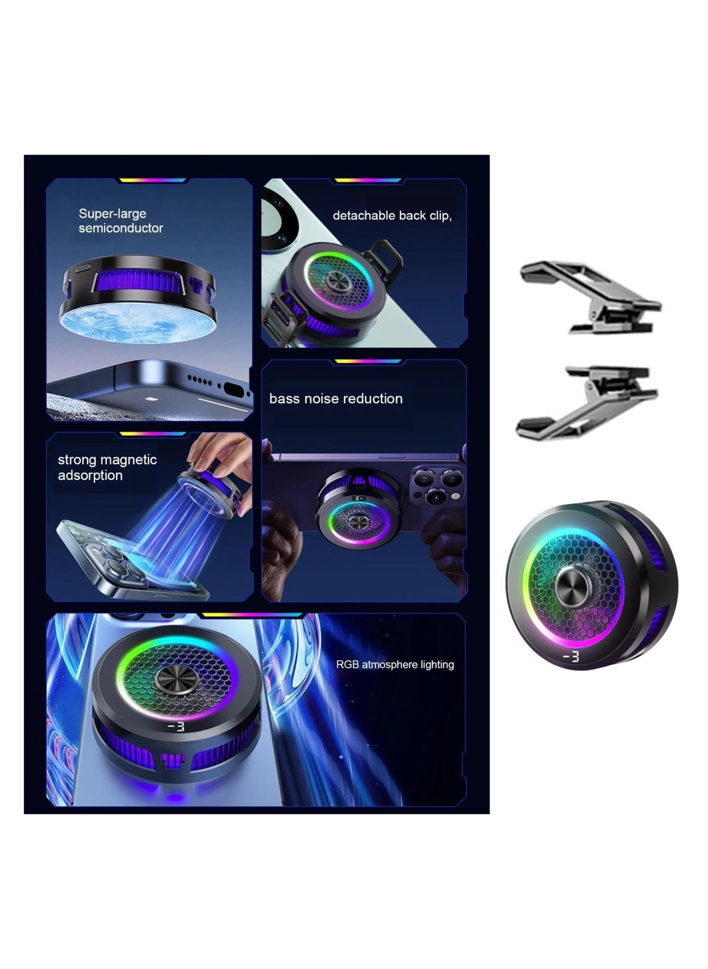 Phone Cooler - Magnetic RGB Semiconductor