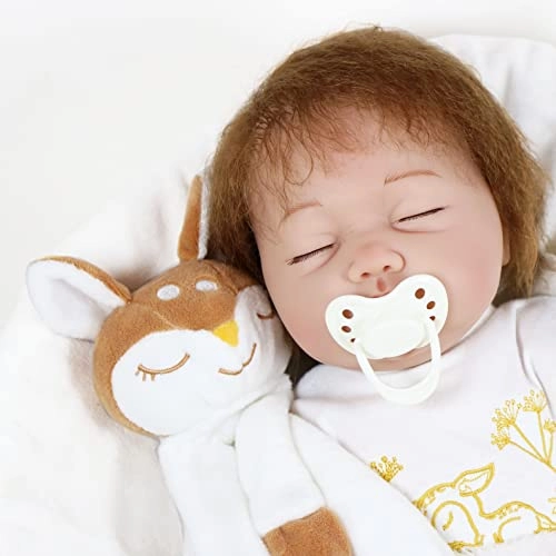Reborn Baby Doll - 22'' Soft Vinyl Sleeping Gift Set Ages 14+