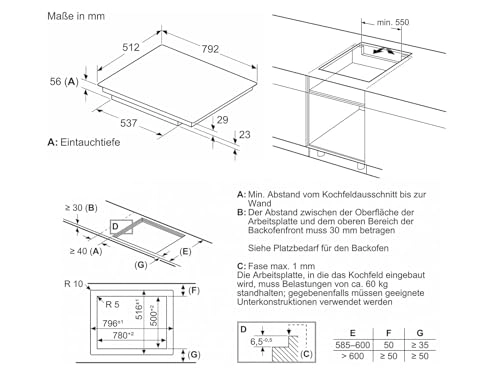 N70 T58PHF1L0 Induction hob