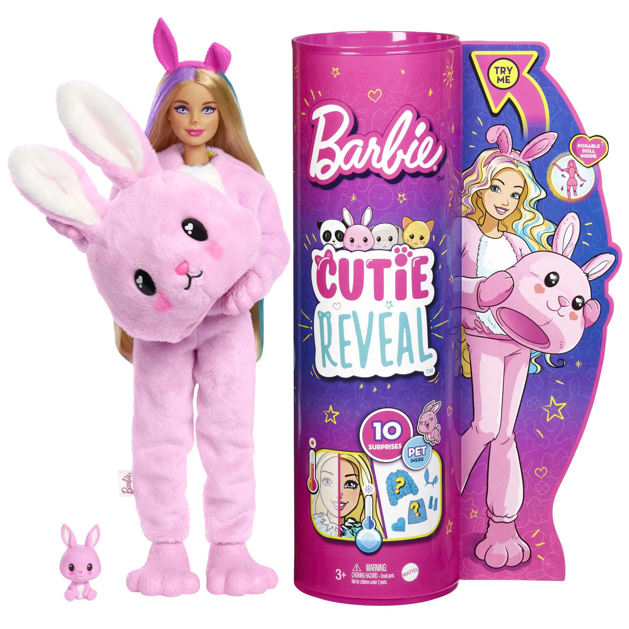 Good Vibes Bear Barbie Fashion Doll - Cutie Reveal Care Bears Series 2 10 Surprises Ages 3+