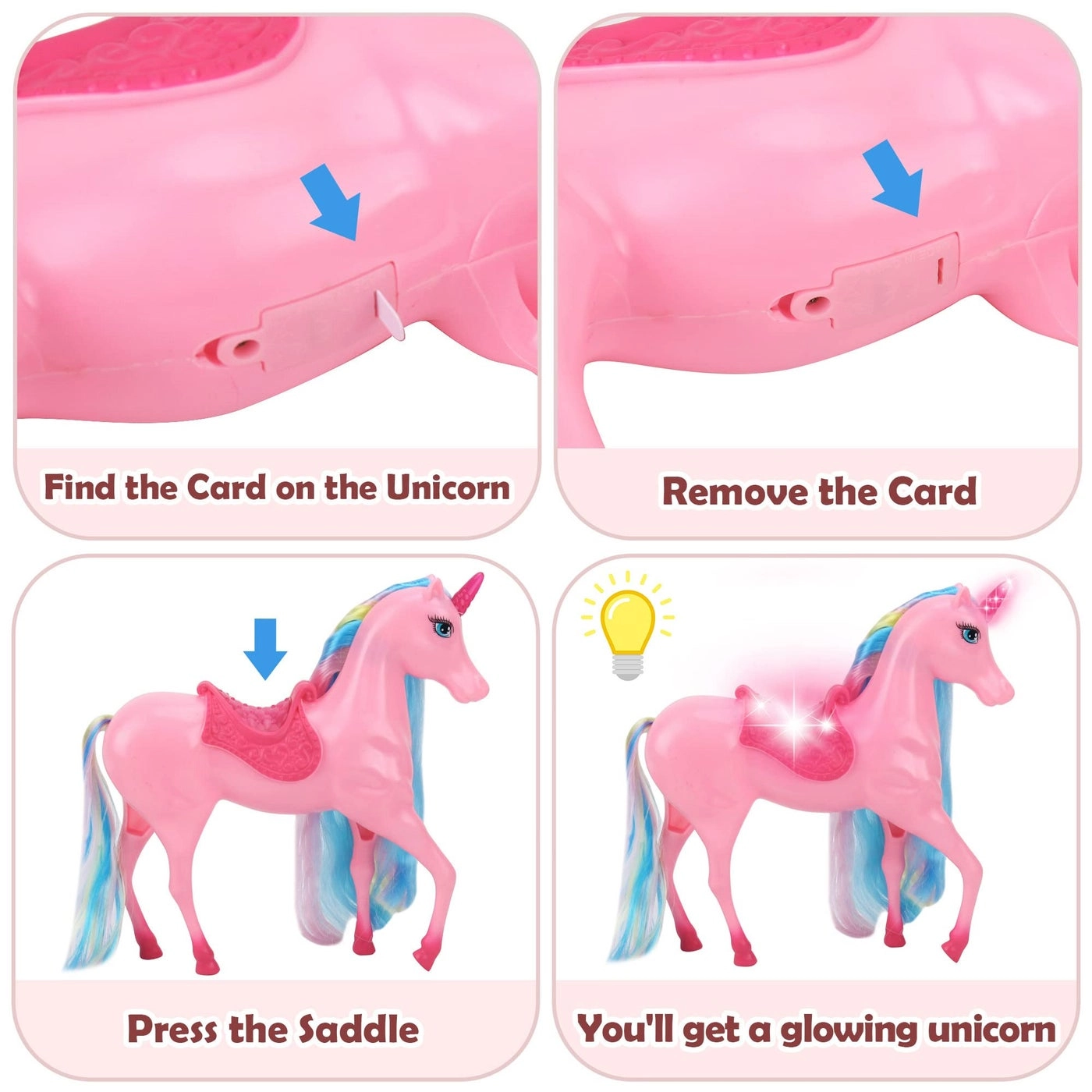 Unicorn Princess Doll - Magical Light Mane and Tail Set