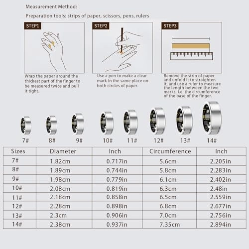 Smart Ring - Fitness Tracker Heart Rate SpO2