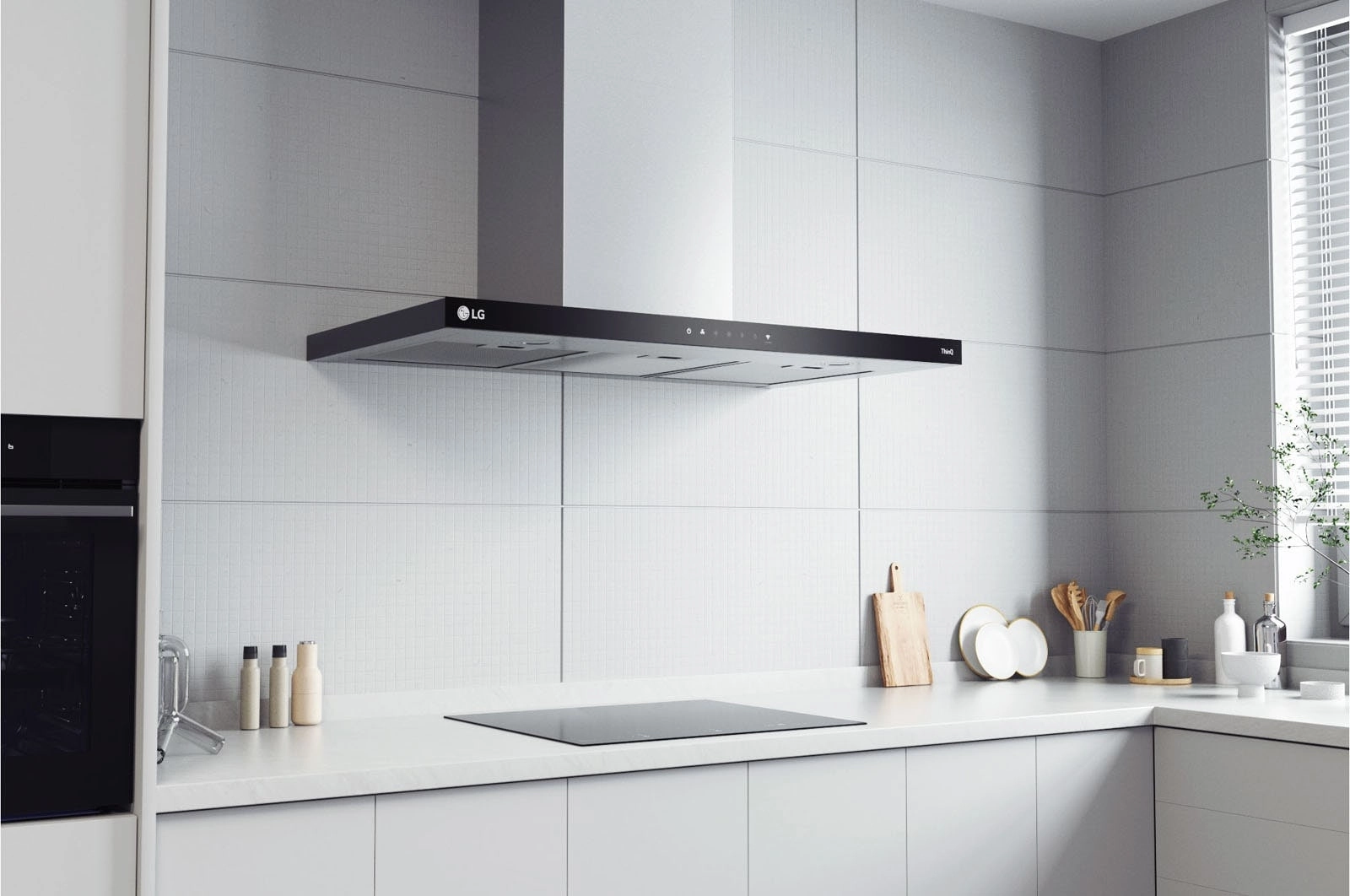 T-Shape Wall Mounted Hood - 90 cm Silver