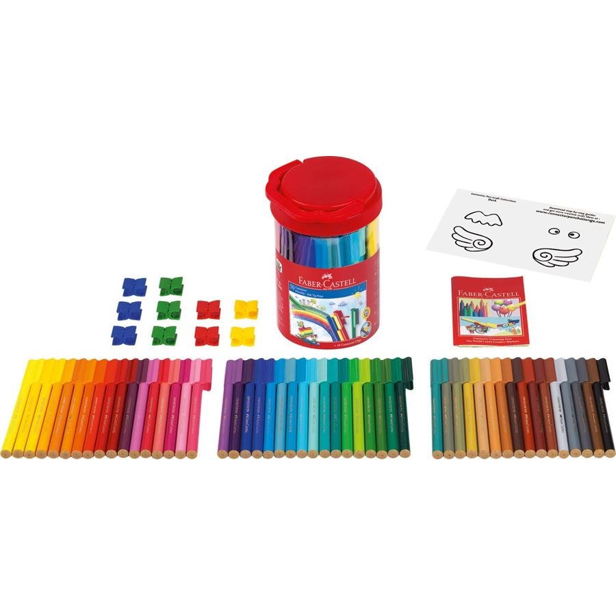 Connector Coloring Pens - 60-piece 60 Colours medium-point