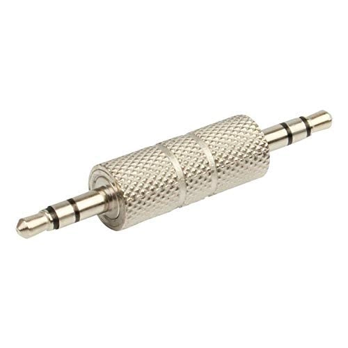 Cheeku Technologies 3.5 mm Male-to Male Plug Stereo Audio Jack Extender Adapter - Pack 2 Silver