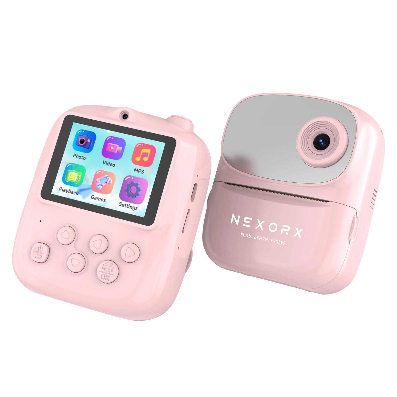 NEXORX FunFoto - 1080P Dual HD 2.4-inch IPS Thermal Printing