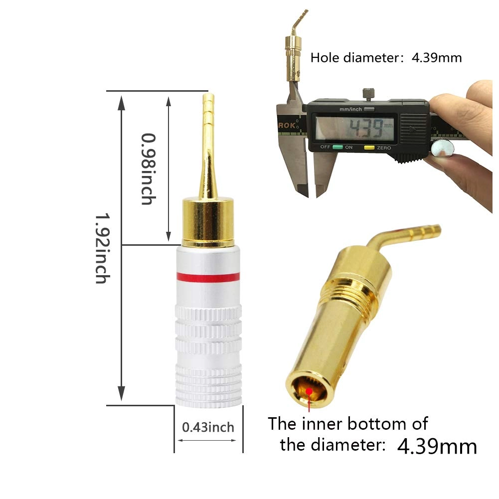 Banana Plug - Gold Plated 2mm Screw Type