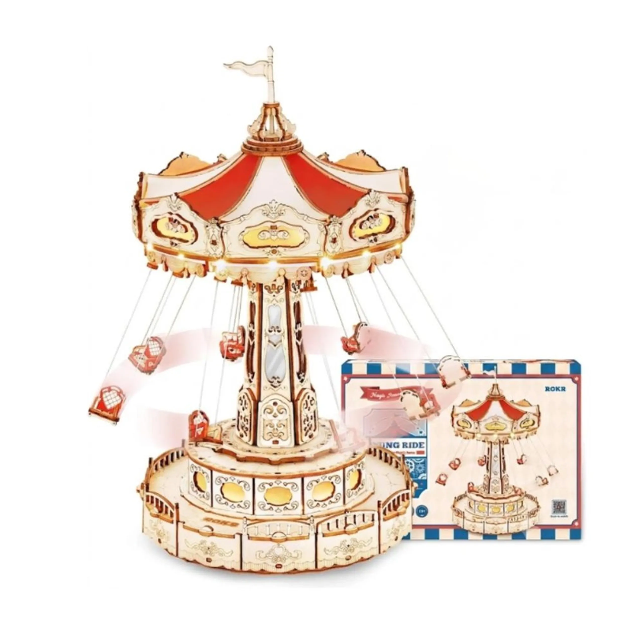 Rolife Merry Go Round 3D Wooden Puzzle (40434844-6946785118254) - 289 pcs