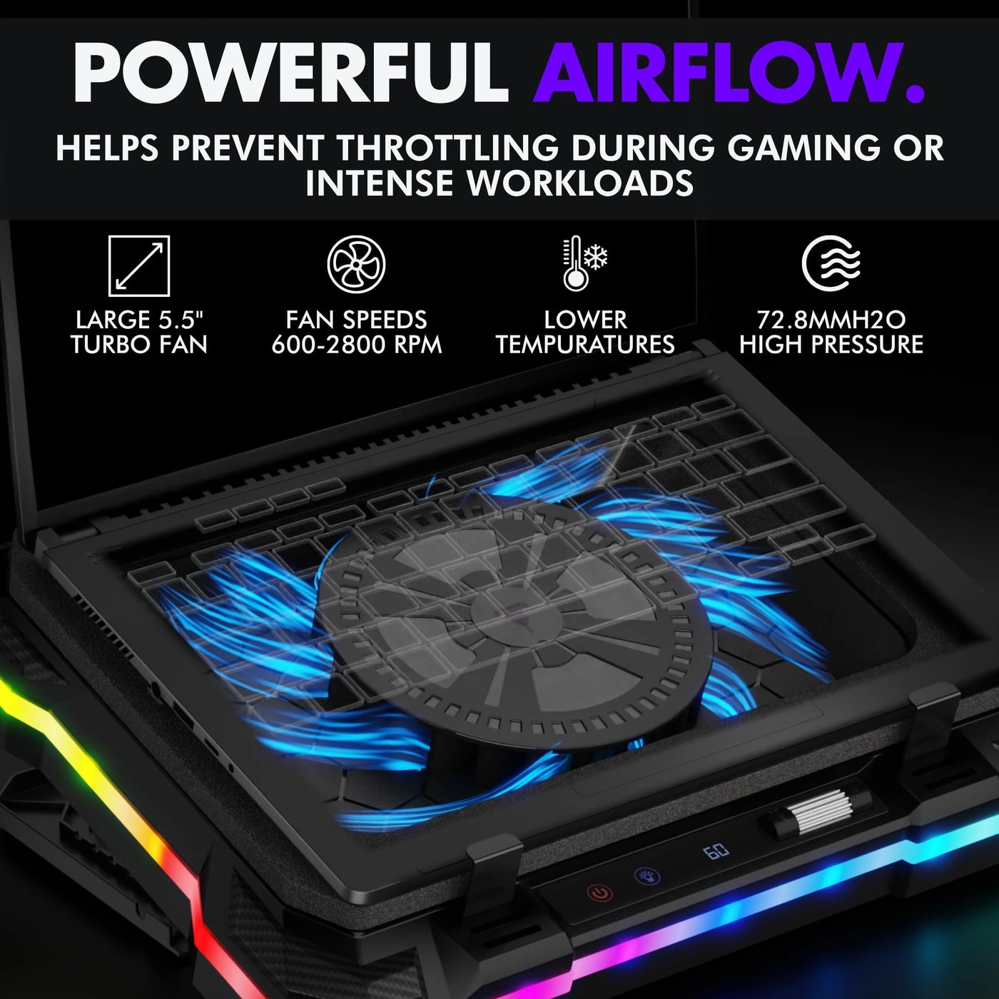 Gaming Laptop Cooling Pad - 15.6" - 19"