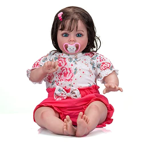 Sue-Sue Reborn Doll - 24 Inch (61 cm) hand-rooted fibre hair Blue Eyes